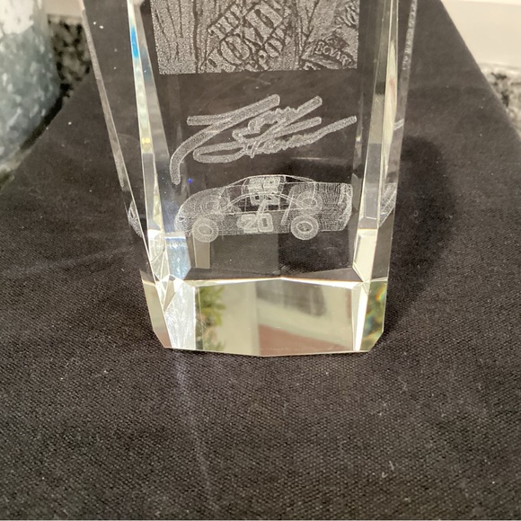 NASCAR - Tony Stewart - Home Depot - Cut Crystal Glass Collectible - Excellent - Picture 6 of 9